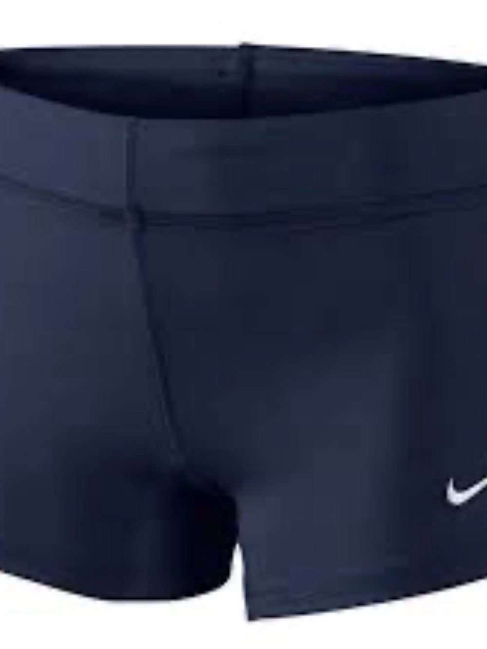 Nike Navy Girls Youth Volleyball Shorts with White Swoosh small